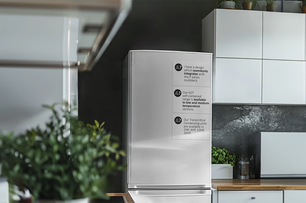 Removable fridge decal in supadot matt vinyl