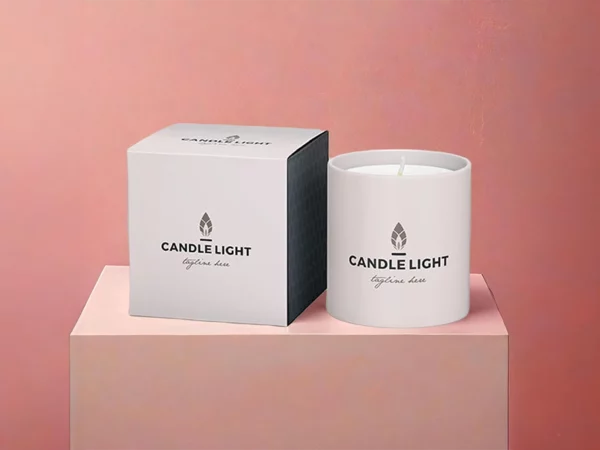 Gloss coated candle box