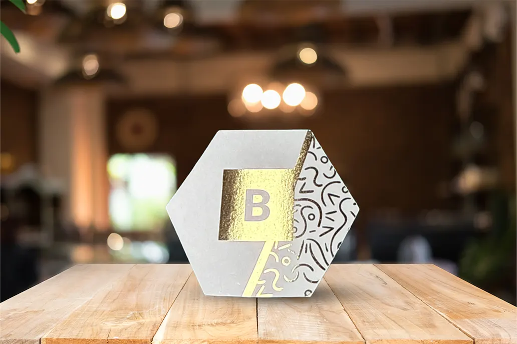 Hexagon_Foil_Business_Card_Same_Day_Printing