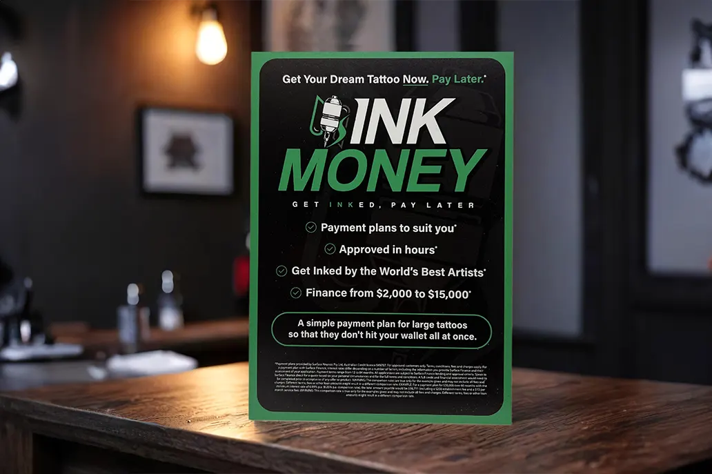 High Volume Strut Cards Tattoo Shop - Same Day Printing