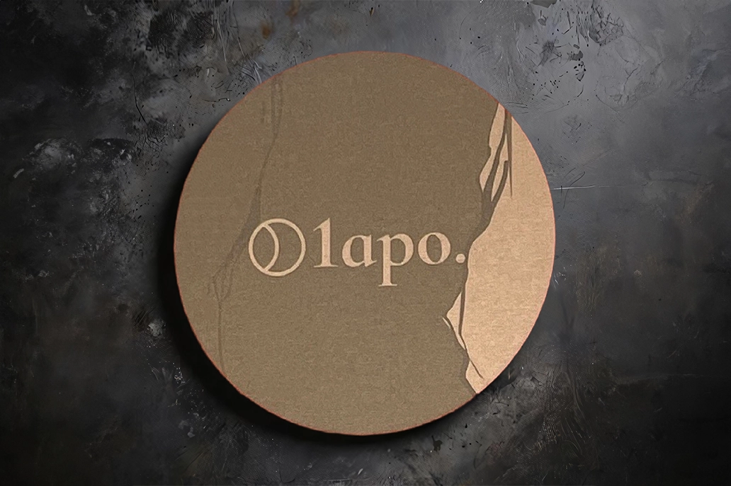 Circular marketing card in kraft stock