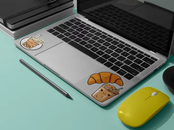 Laptop decal in gloss vinyl sticker