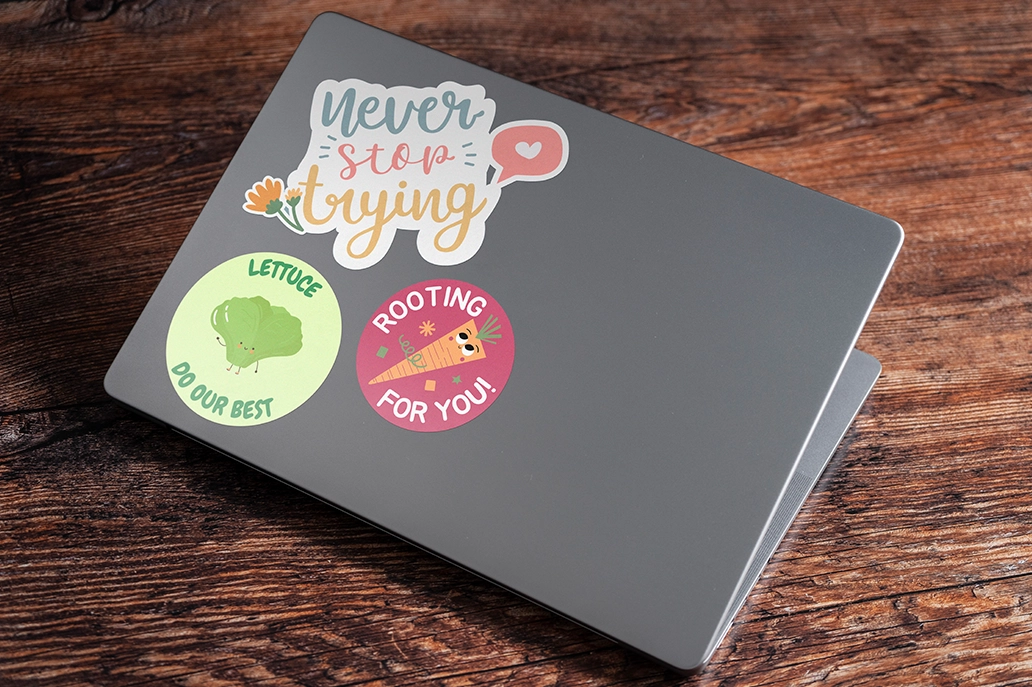 Laptop decal in matt vinyl sticker