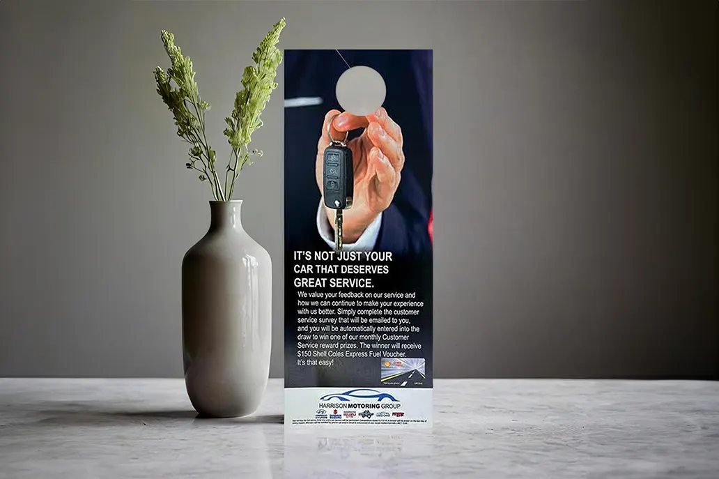 Maxi door or car hanger - Same Day Printing Indoor-Scene