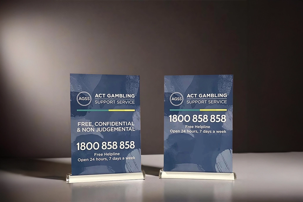 Mini table top banner
