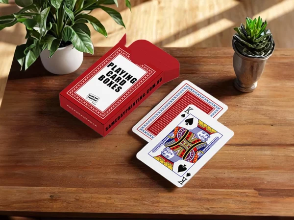 Red playing card box