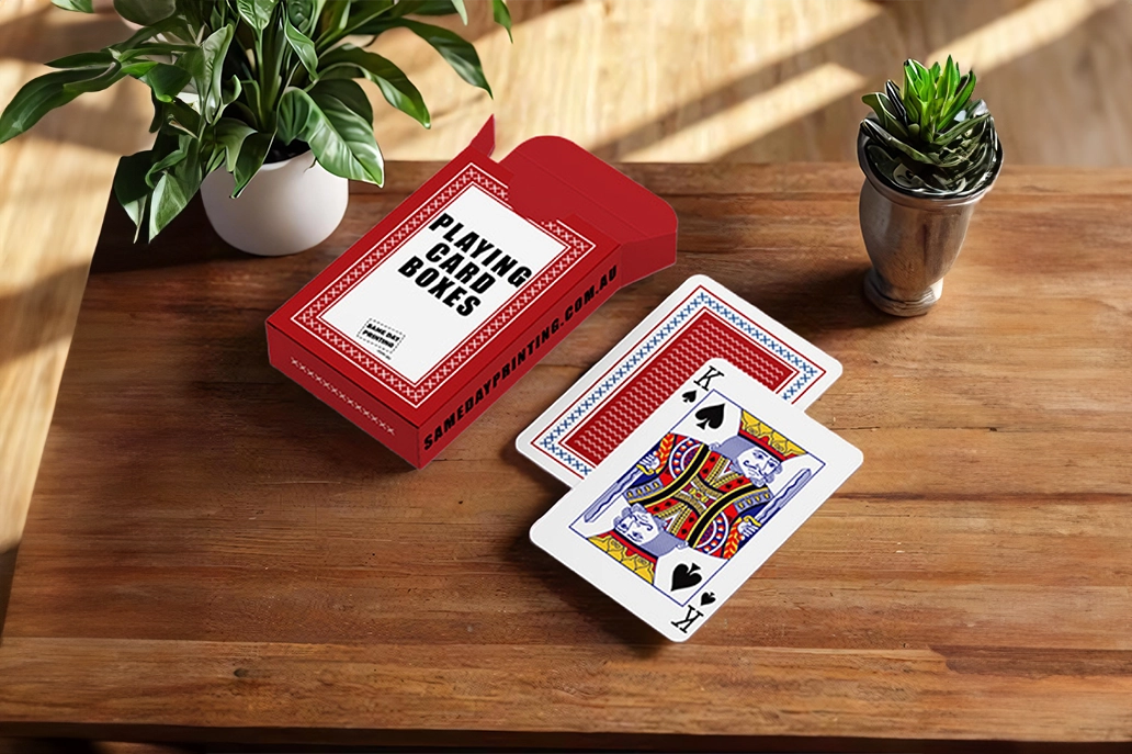 Red playing card box