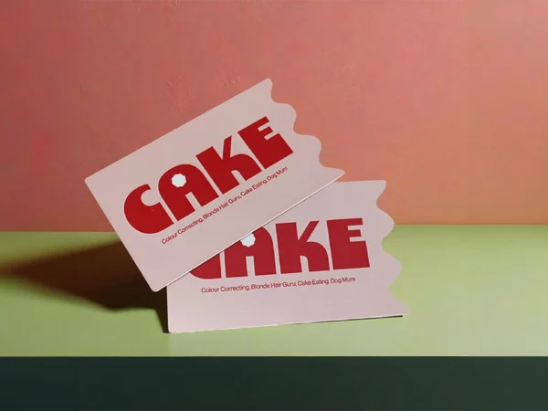 Custom shape cut business cards