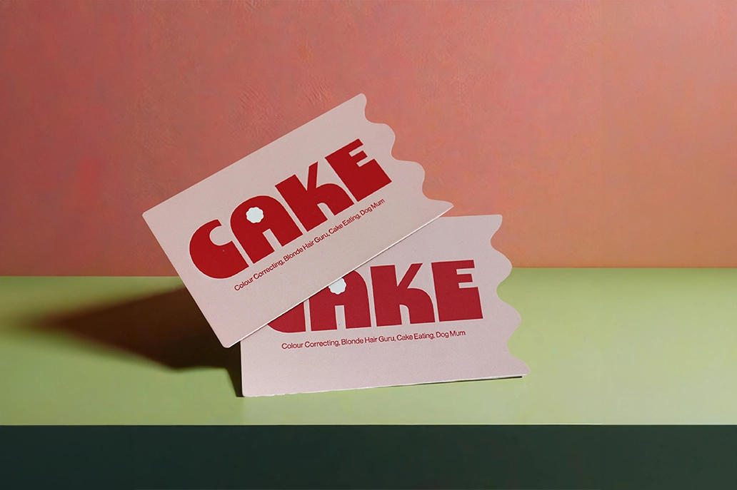 Custom shape cut business cards
