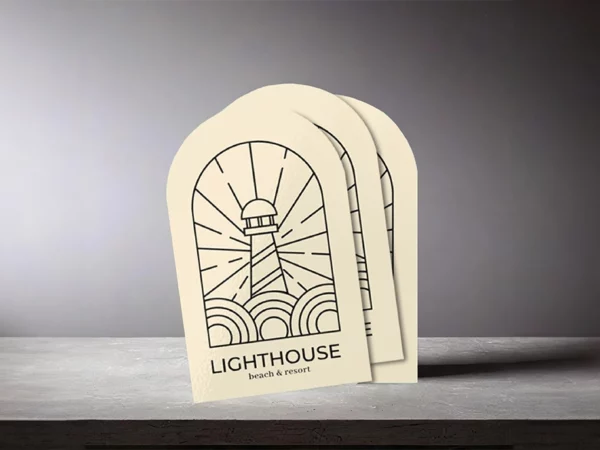 Classic half circle marketing card