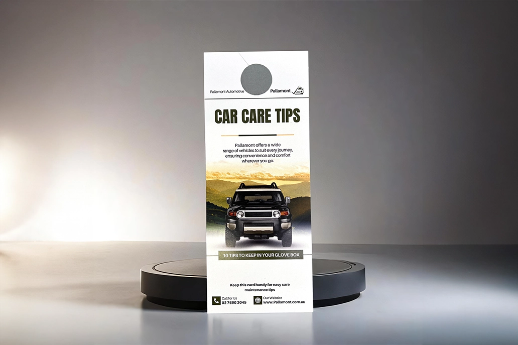 Maxi door or car hanger with perforated poster