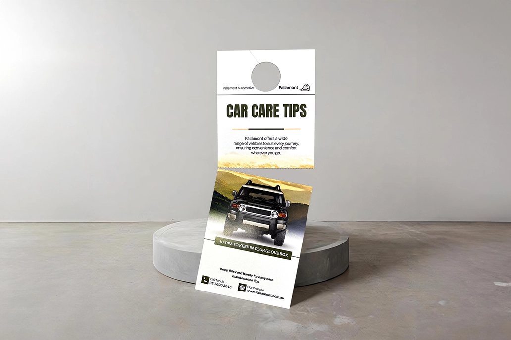 Car Mirror Hanger with tear-off card