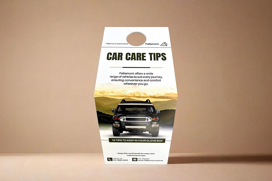 Maxi door or car hanger with perforated poster