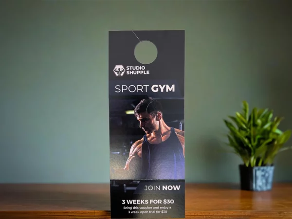 Maxi Door Hanger with perforation for voucher