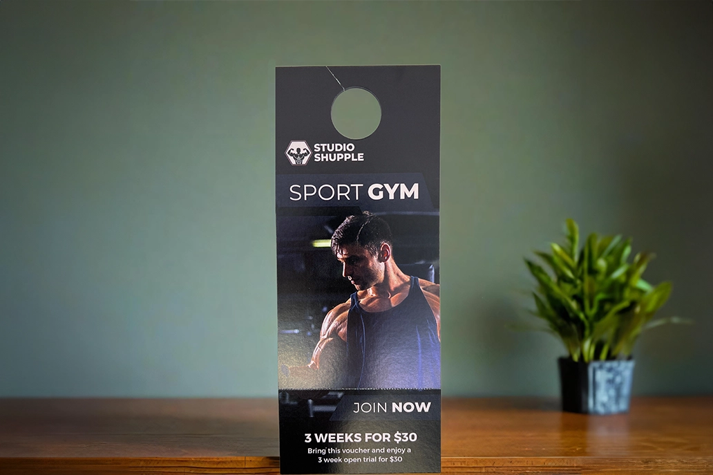 Maxi Door Hanger with perforation for voucher