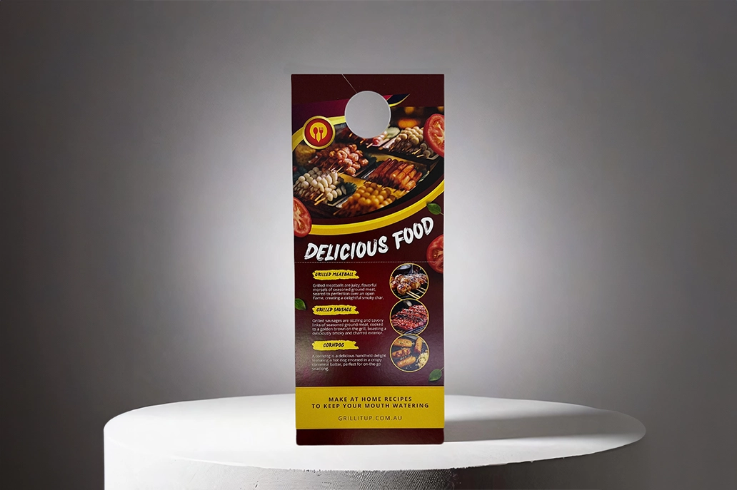Maxi door or car hanger with perforated poster