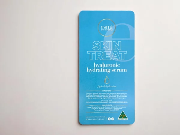 Foiled round corner marketing card