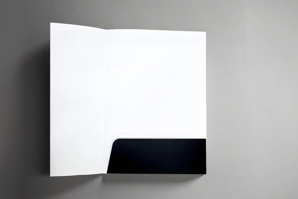Pre glued presentation folder