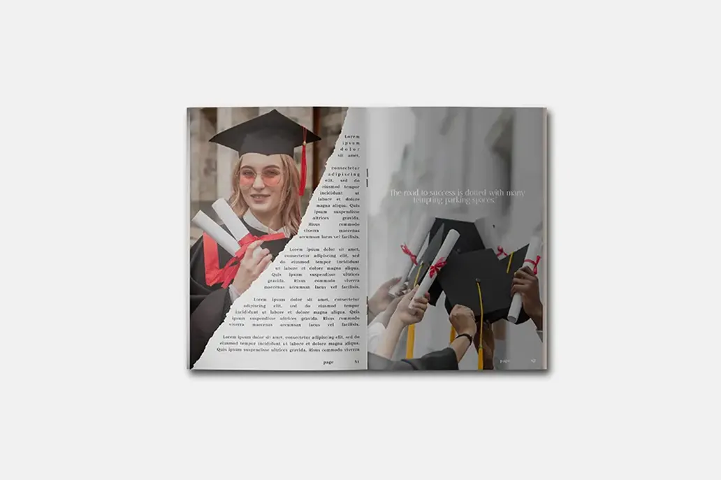 Custom Yearbook Printing - Saddle Stitched Inside - Same Day Printing