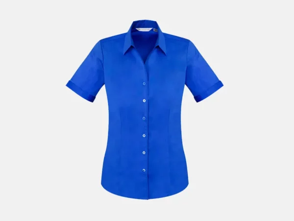 S770LS_Womens Monaco Short Sleeve Shirt_ElectricBlue