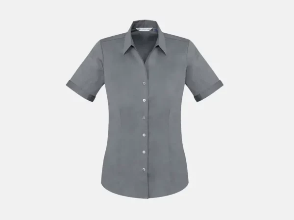 S770LS_Womens Monaco Short Sleeve Shirt_Platinum