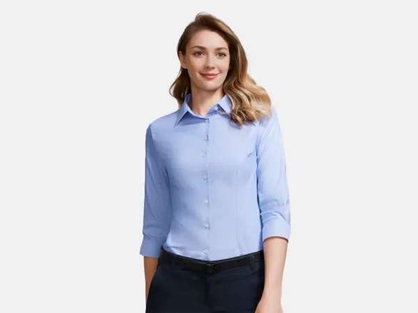 S912LT_Womens Regent 34 Sleeve Shirt_Model