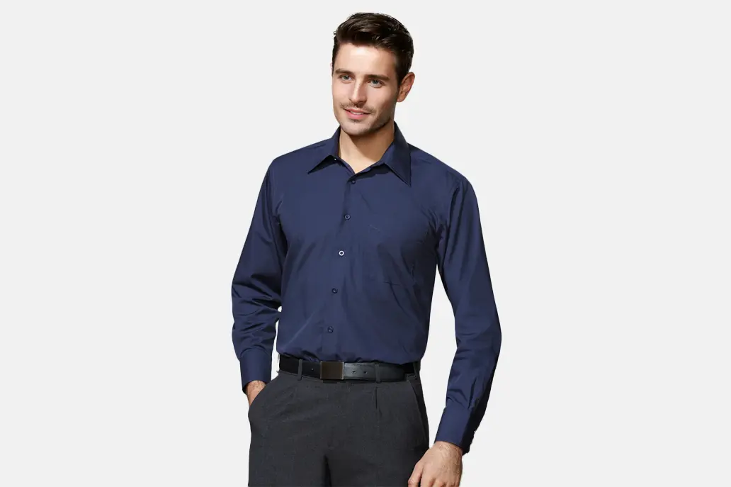 SH714_Mens Metro Long Sleeve Shirt_Model