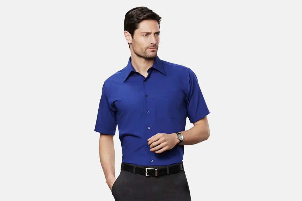 SH715_Mens Metro Short Sleeve Shirt_Model