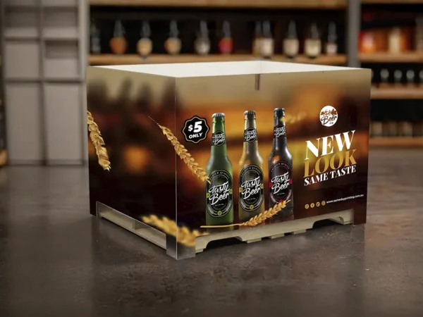 Custom Printed Pallet Skirts - Beer - Same Day Printing
