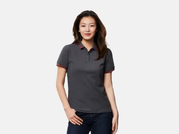 P226LS_Womens Jet Short Sleeve Polo - Model