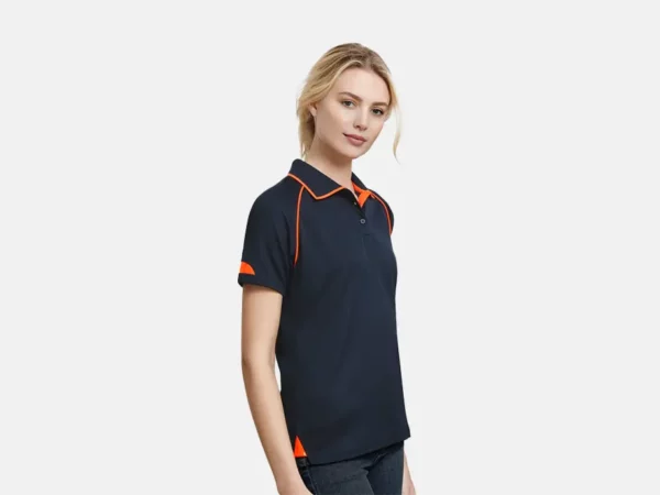 P29022_Womens Fusion Short Sleeve Polo - Model