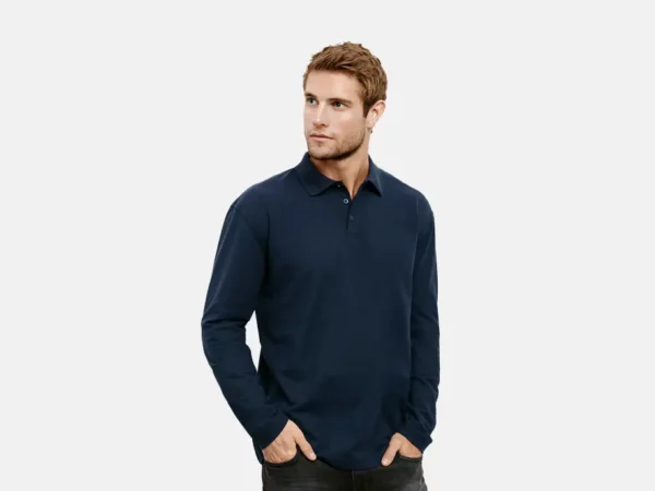 P400ML_Mens Crew Long Sleeve Polo - Model