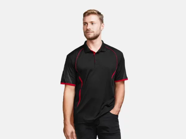 P405MS_Mens Razor Short Sleeve Polo - Model
