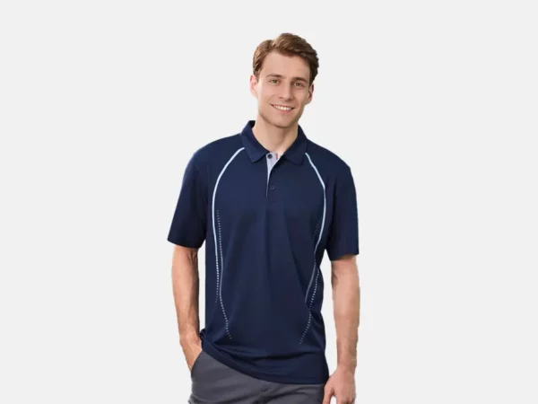 P604MS_Mens Cyber Short Sleeve Polo - Model