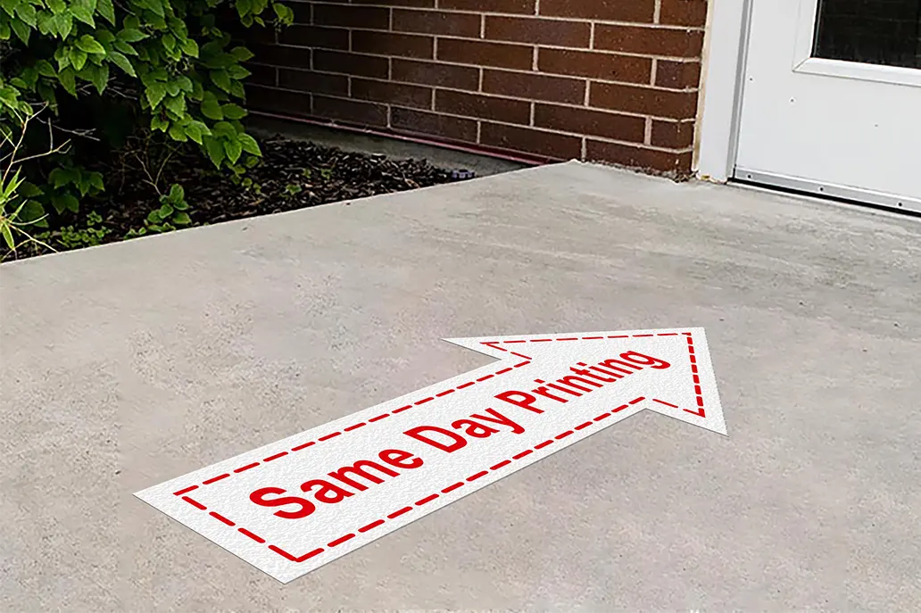 Concrete Floor Sticker Arrow - Same Day Printing