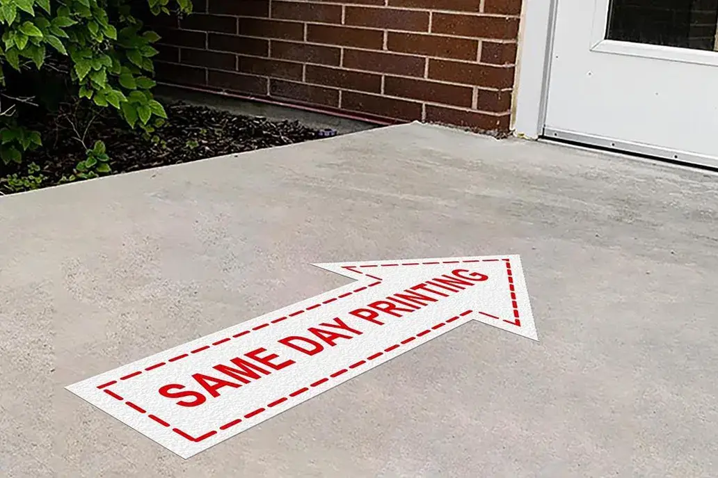 Same Day Concrete Floor Sticker Printing | Same Day Printing