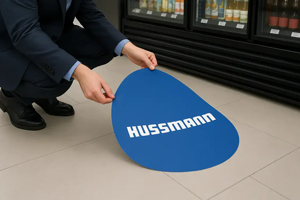 Hard Floor Stickers - Hussman - Same Day Printing