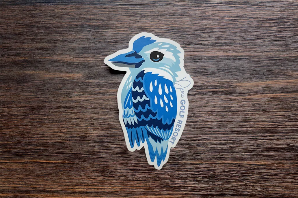 Matt Vinyl Custom Shape Sticker - Bird - Same Day Printing