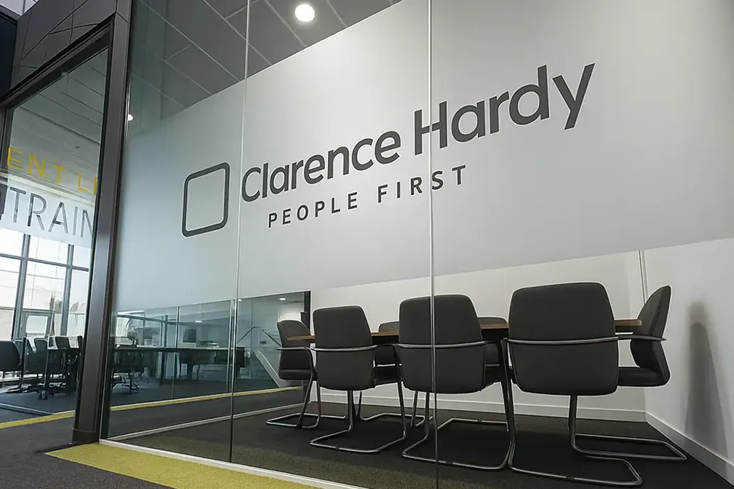 Printed Frosted Window Sticker - Clarence - Same Day Printing