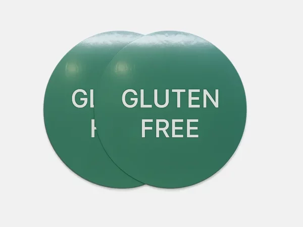 Circle Vinyl Stickers - Gluten Free - Same Day Printing