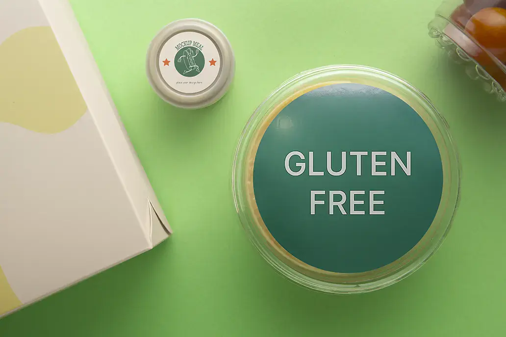 Circle Vinyl Stickers - Gluten Free v3 - Same Day Printing