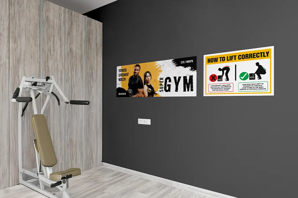Removable Wallpaper - Gym - Same Day Printing