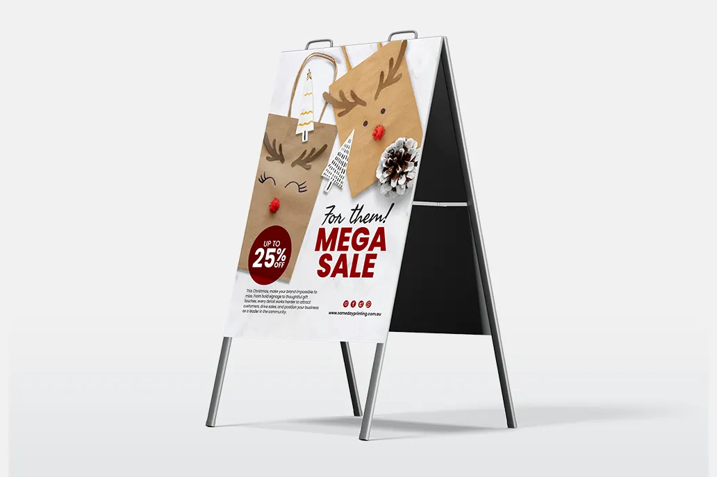 A-Frame - Business Christmas Shop - Same Day Printing