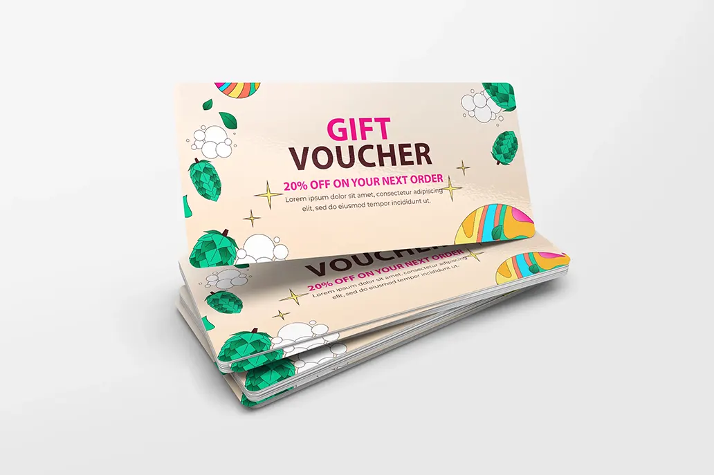 Branded Vouchers - Business Christmas Shop - Same Day Printing