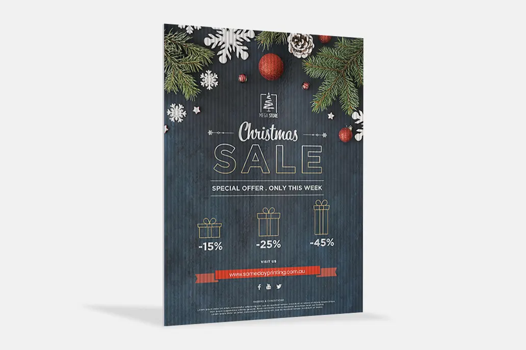 Corflute Signs - Business Christmas Shop - Same Day Printing