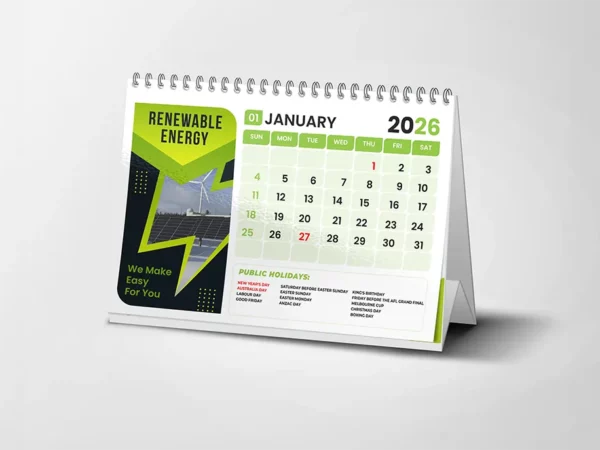 Desktop Flip Wired Calendars - Business Christmas Shop - Same Day Printing