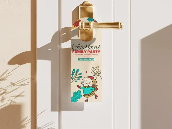 Hook Door Hangers - Business Christmas Shop - Same Day Printing