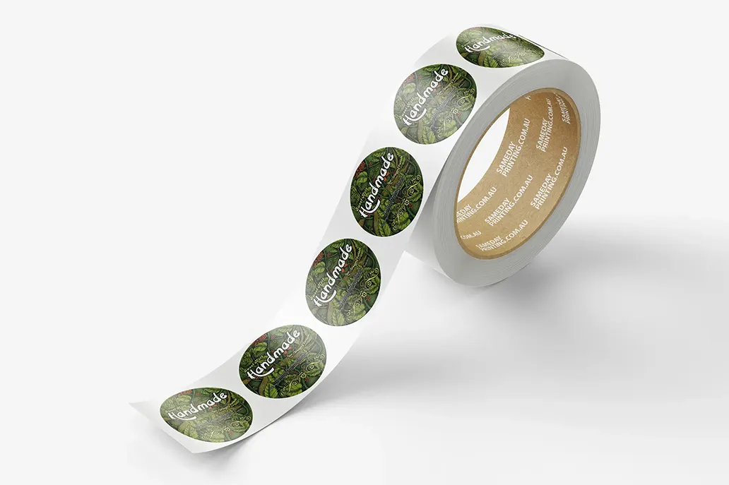 Paper Sticker Roll Labels - Business Christmas Shop - Same Day Printing