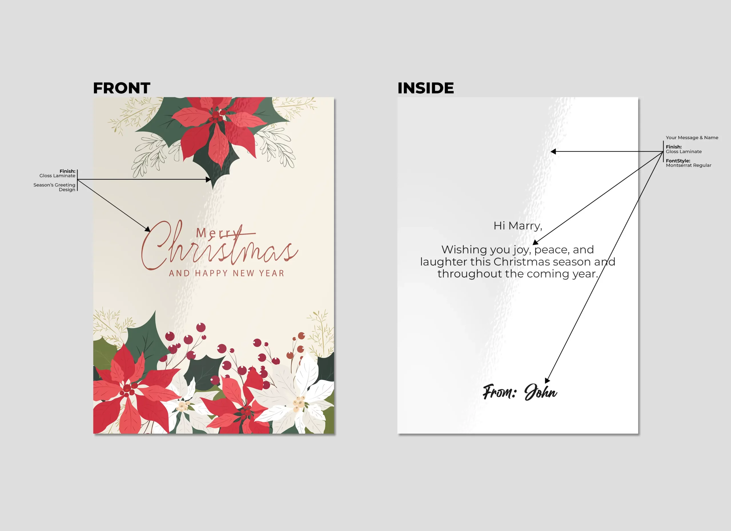 Personal Chirstmas Cards Sample illustrations 2 - Same Day Printing