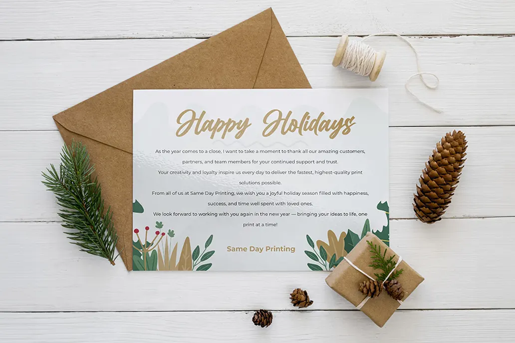 Promotional Postcards - Business Christmas Shop - Same Day Printing